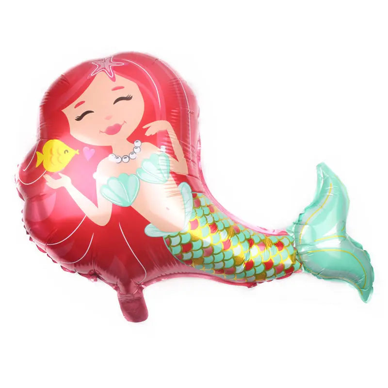 Mermaid Princes Birthday Party Decorations Disposable Tableware Gif Bag Foil Balloon Backdrop Decor Baby Shower Party Supplies