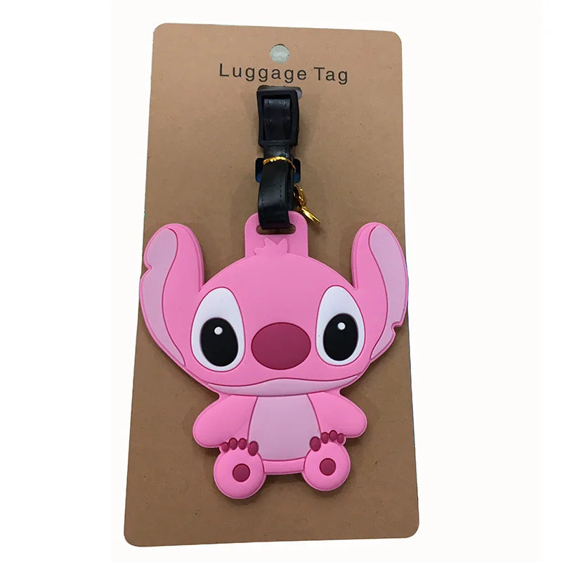 Don't mess with my stuff!Cartoon Stitch Luggage Tag Suitcase Name Address Label