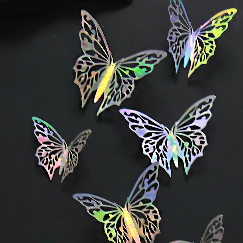Iridescent Paper Leaf Snowflakes Garland Mermaid Birthday Tea Party Hanging Leaves Star Streamer Xmas New Year Banner Decoration