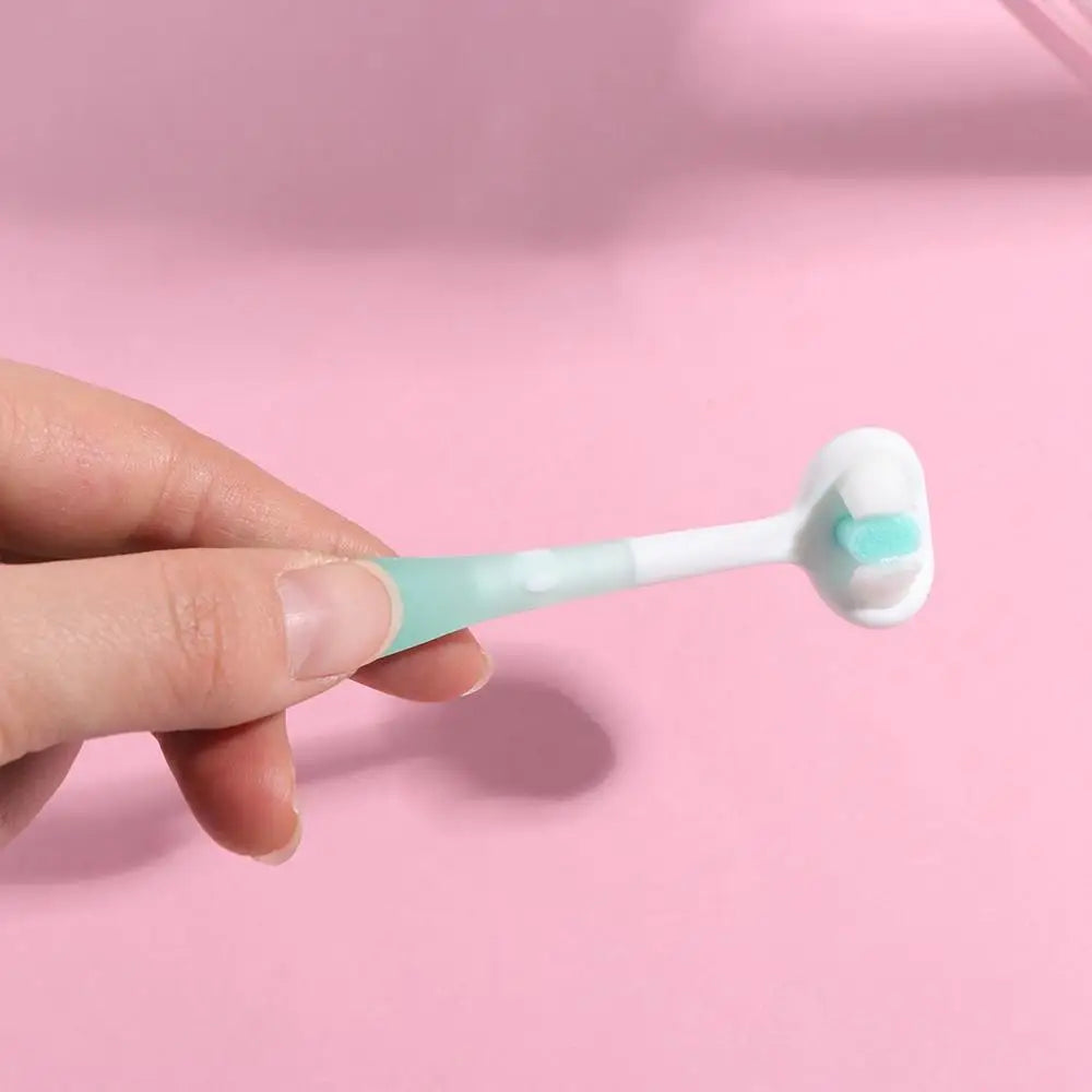 Candy Color Three Sided Toothbrush Teeth Clean 360 Degree 3D Tooth Brush Deep Cleaning Soft Bristle Oral Care Brush Boy Girl