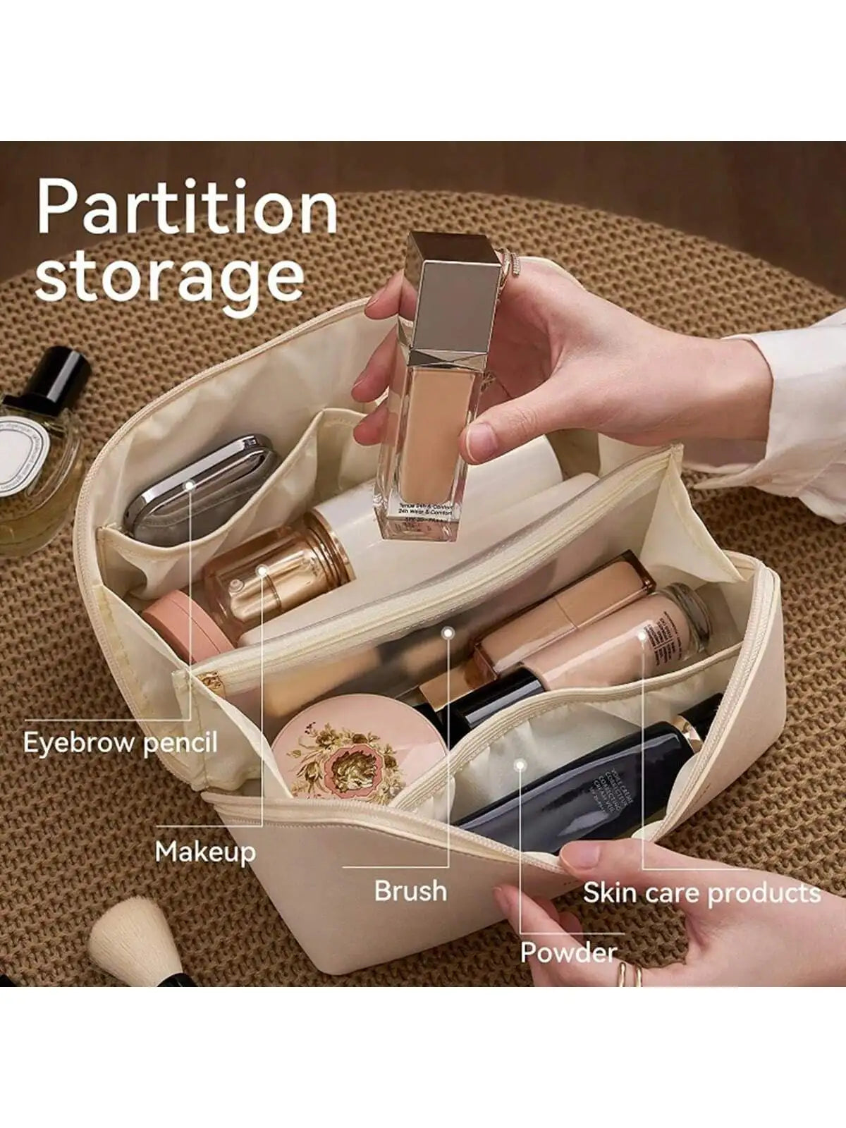 Factory Direct Sales Cosmetic Bag, One Batch Cosmetic Bag, Portable Makeup Cosmetics Bag, Cosmetic Bag, Large Capacity