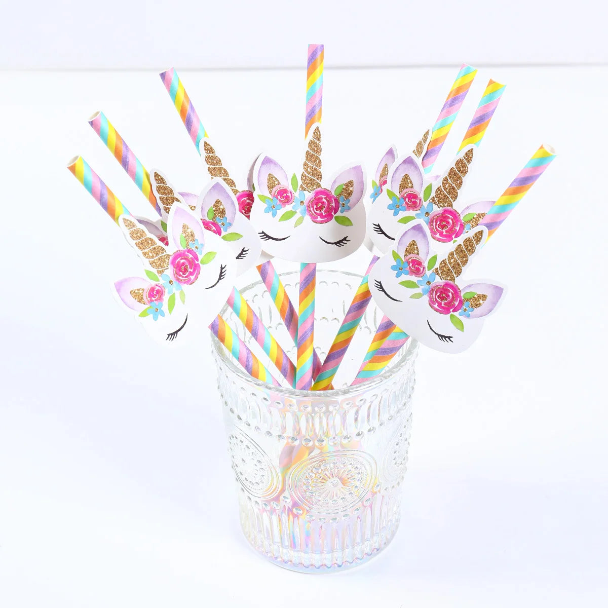 20pcs Unicorn Party Disposable Straws Unicorn Birthday Party Decorations Kids Girl Baby Shower Wedding Pool Party Supplies