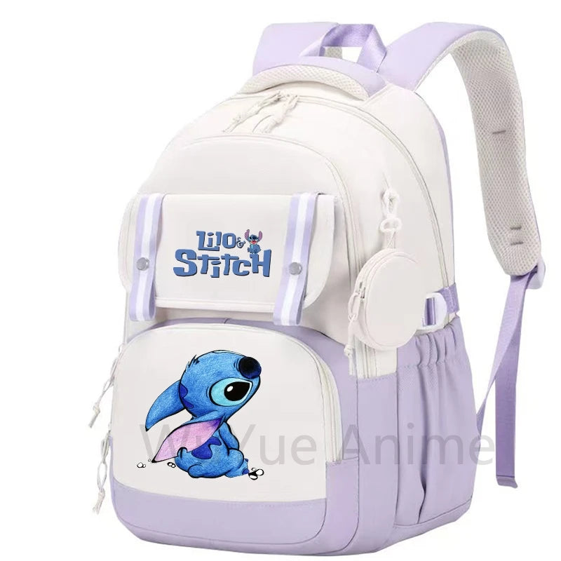 Anime Lilo Stitch Backpack Large Capacity Bookbag for Boy Girl Men Women Leisure Waterproof Laptop Travel Bag Kid Gift Mochila