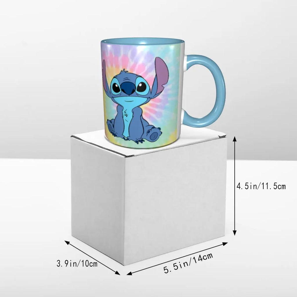 Unique Tie Dye Stitch Coffee Cup Kawaii Mug Present