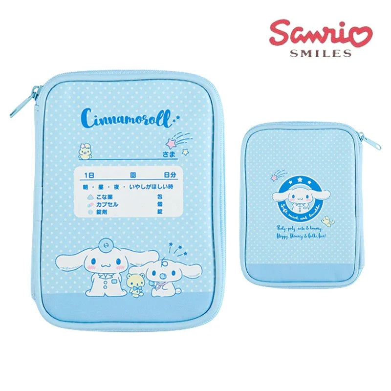 Sanrio Hello Kitty Medicine Bag Mini Cartoon Cosmetic Bags Portable First Aid Kit Home Outdoor Travel Treatment Storage Packs