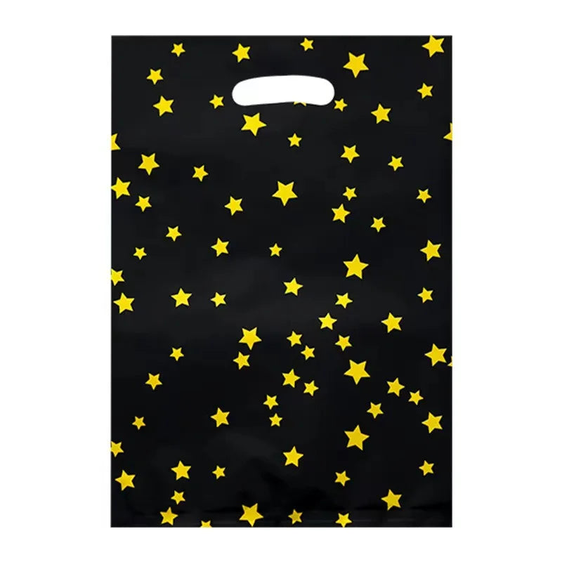 20pcs Printed Gift Bags Polka Dots Plastic Candy Bag Child Party Loot Bags Boy Girl Kids Birthday Party Favors Supplies Decor