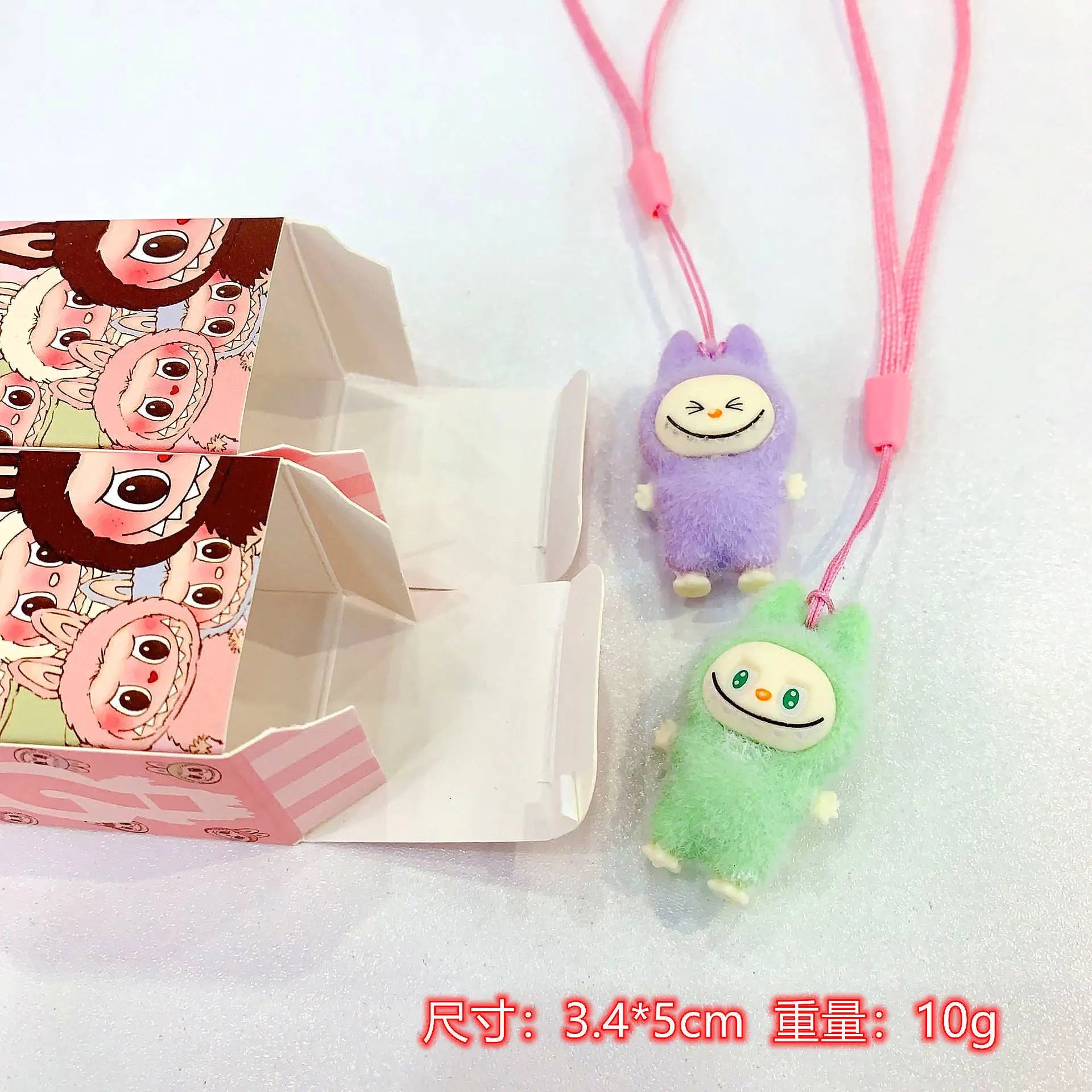 New Cartoon Labubu Resin Plush Blind Box Pendant Backpack Accessories Desktop Cute Ornament Children'S Surprise Birthday Gifts