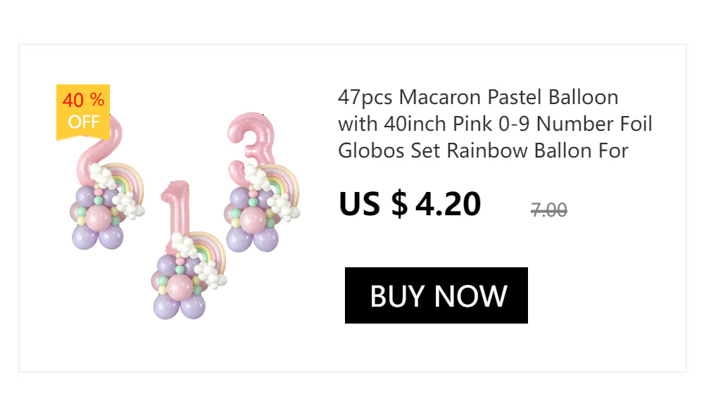 Large Rainbow Unicorn Helium Balloons 40inch Number Foil Balloons Unicorn Theme Birthday Girl Boy Party Decoration Baby Shower