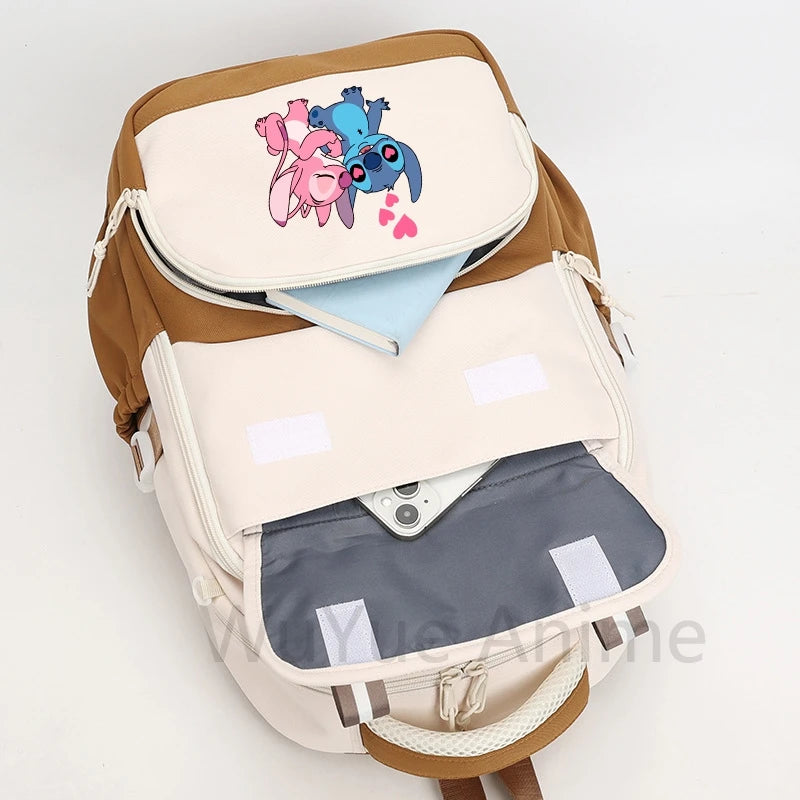 Anime Lilo Stitch Backpack Large Capacity Bookbag for Boy Girl Men Women Leisure Waterproof Laptop Travel Bag Kid Gift Mochila