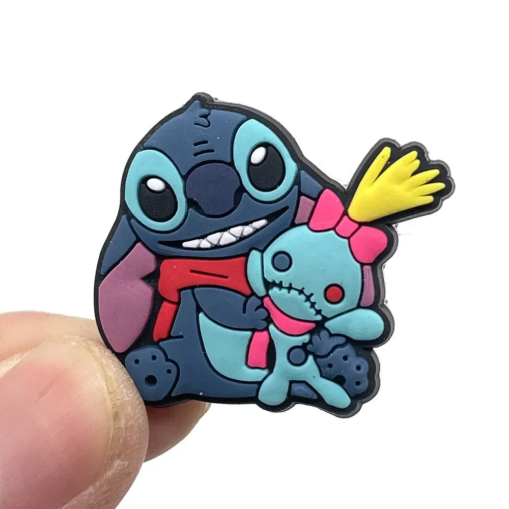 10pcs Lilo Stitch Series Shoe Charms for Crocs DIY Shoe Decorations Stitch Accessories Decorations Sandals Decorate Kids Gifts