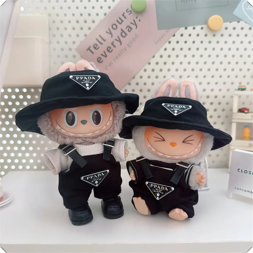 The first and second generations of Labubu only sell 17cm seated party clothes accessories inverted triangle workwear fashion