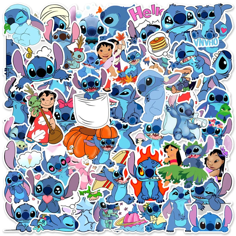 Lilo Stitch Party Gift Supplies Slapping Bracelets Reusable Drinking Straws Stamp Paper Bags Stickers Ring Birthday Party Decora