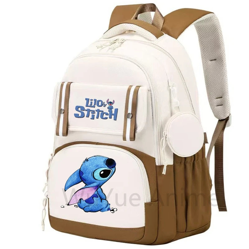 Anime Lilo Stitch Backpack Large Capacity Bookbag for Boy Girl Men Women Leisure Waterproof Laptop Travel Bag Kid Gift Mochila