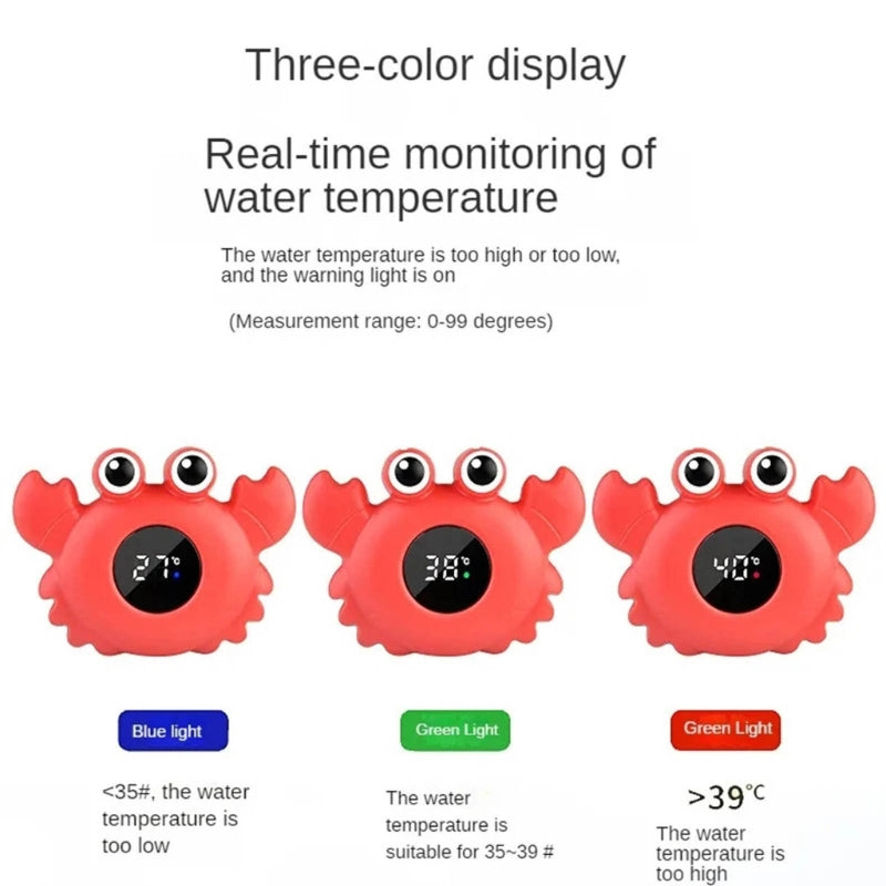 Cartoon Digital Thermometer LED Display Water Temperature Meter Safety Floating Toy for Kids Baby Bath Thermometer