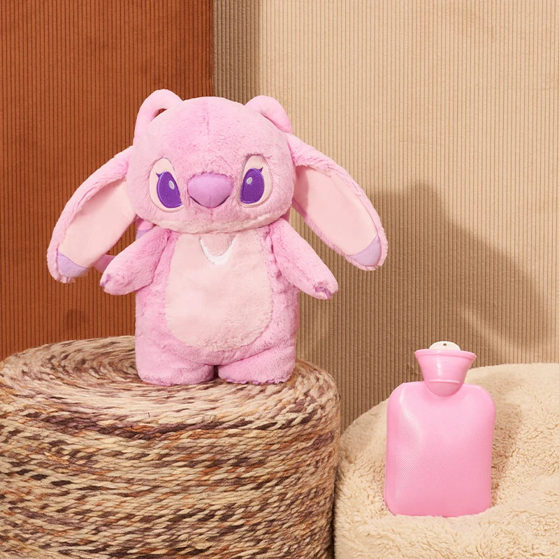 Turo Lilo Stitch Angel Lotso Plush Hand Warm Bag Hot Water Bottles Kawaii Soft Winter Portable Warm Hand Bag Toy Birthday Gifts