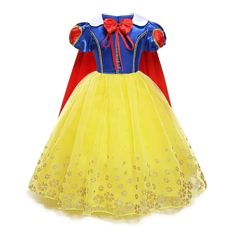 New Kids Girl Dresses Princess Costume Fancy Dress Kids Party Cosplay Princess Costumes Bow Patchwork Cosplay Girls Dress
