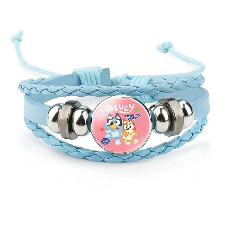 Cartoon Bluey Bracelet Animation Dopamine Hand-knitted Jewelry Hand Jewelry Cute Toys for Boys Girls