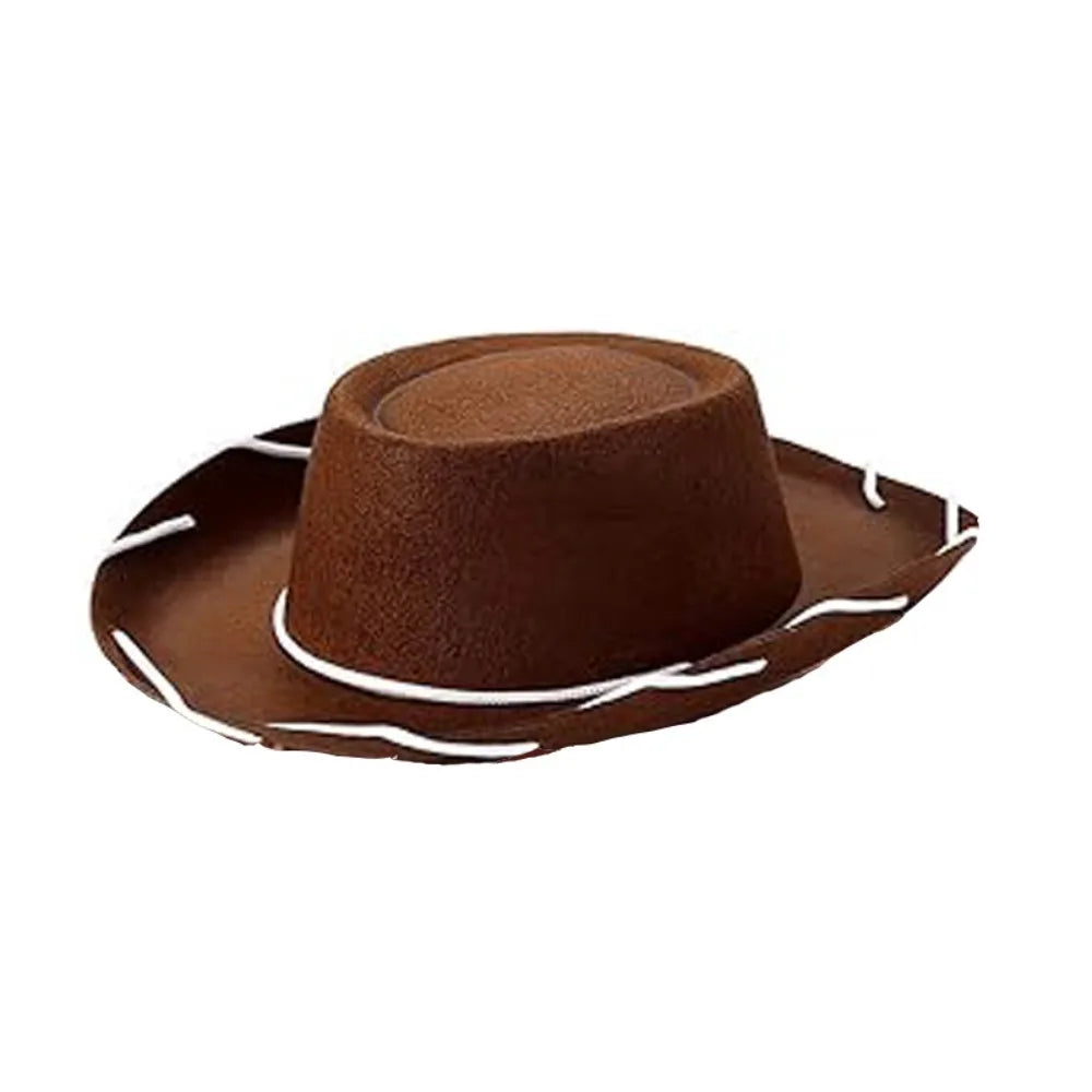 Adjustable Western Big Eaves Cowboy Hat Kids Cosplay Costume Prop Dress-up Jazz Hat Felt Princess Hat Party Cowgirl Hat