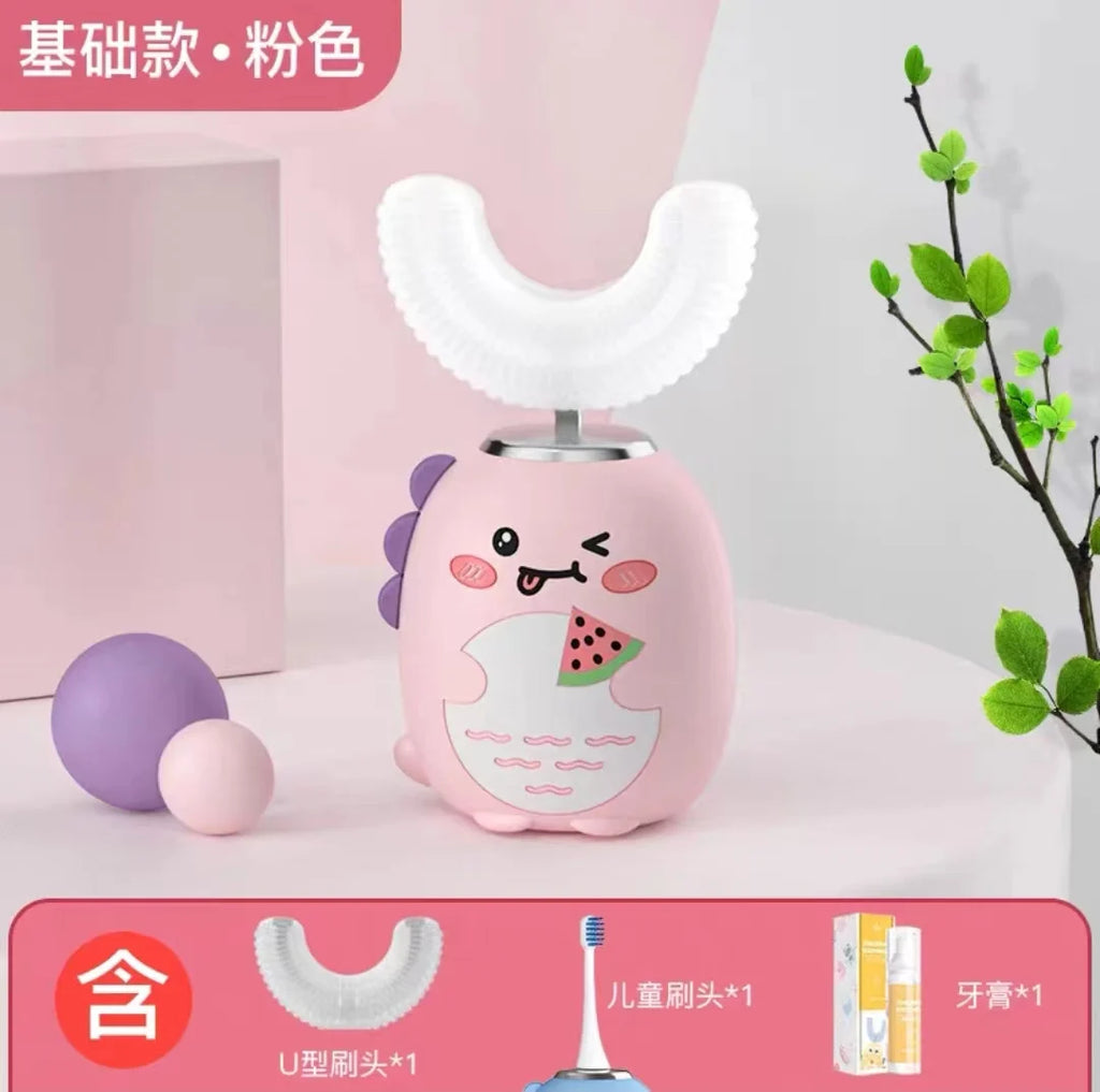 U-Shaped Electric Rechargeable Toothbrush For Children, Oral Care For Boys And Girls Over 2 Years Old, Tooth Cleaning And Brush