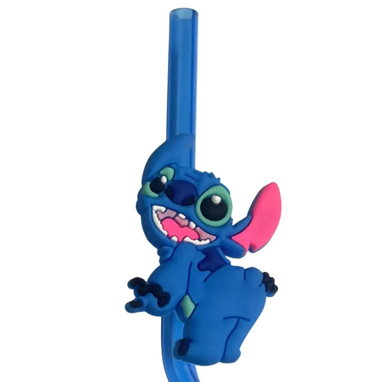 Cartoon Stitch Series Curved Straw Ice Cream Straw Soft Rubber Environmentally Friend Material Food Grade Artistic Design Straw
