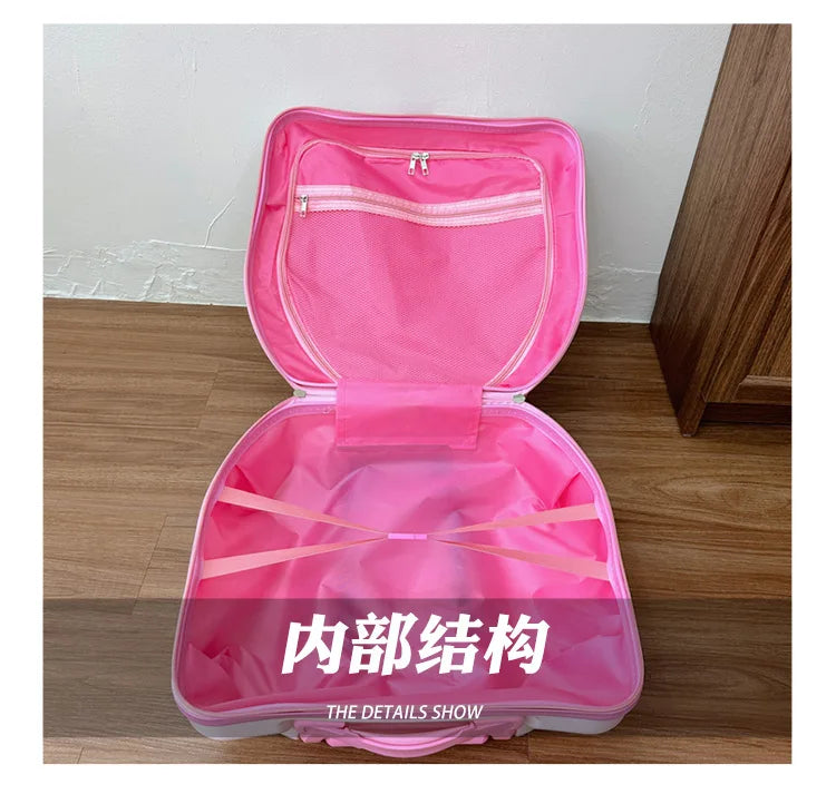 Hello Kittys Trolley Case Girls Sanrioed Universal Wheel Trolley Portable Suitcase Cartoon Travel Boarding Case Kids Toys Gift
