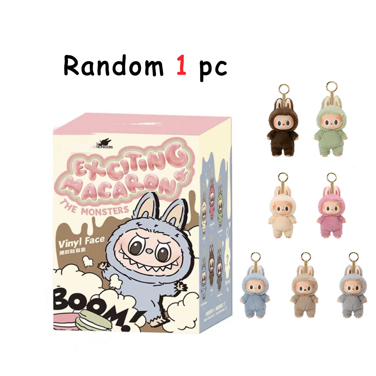1-7pcs NEW abubu The Monsters V3 Series Blind Plush Box, Vinyl Base Toy, Animated Characters, Mysterious Surprise Box, Keychain