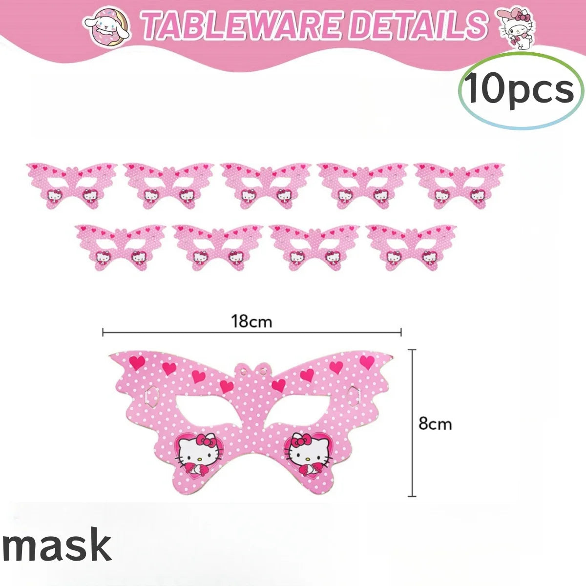 Hello Kitty Birthday Party Decorations Kawaii Cat Tableware Plate Tablecloth Baby Shower DIY stickers Girls Gifts Party Supplies