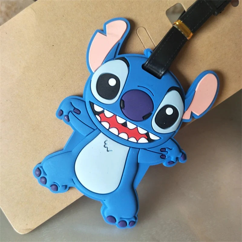 Don't mess with my stuff!Cartoon Stitch Luggage Tag Suitcase Name Address Label