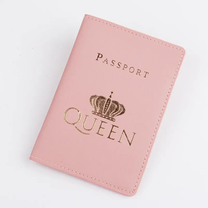 Pink Purple Women Girls Passport Cover Case for Travel Accessories PU Leather Passport Holder Protector Sleeve with Card Slot