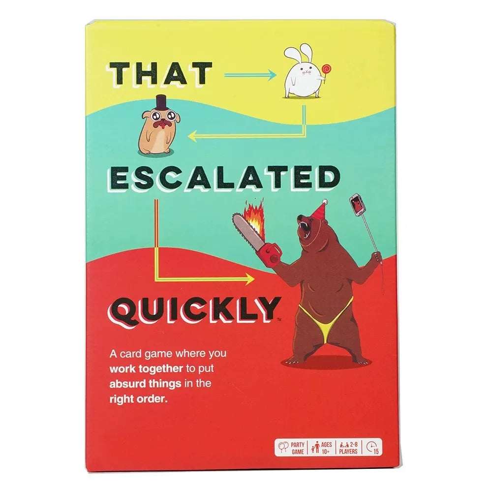 That Escalated Quickly Hilarious Cooperative Card Game Party Game Family Game Night Card Game Great For Both Kids And Adults