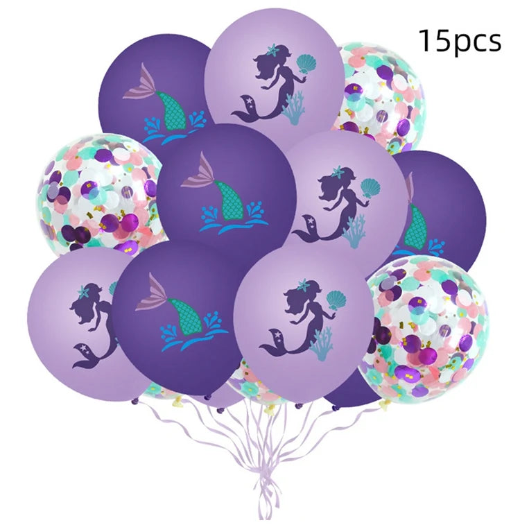 Little Mermaid Party Decor 1st One Birthday Party Kids Girl Mermaid Party Gifts Mermaid Brithday Party Supplies Baby Shower