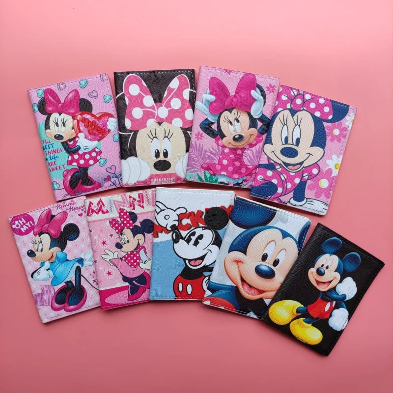Lovely Minnie Passport Cover for Girls Travel Passport Case Leather Red Cute Passport Wallet Purse Kids Passport Holder