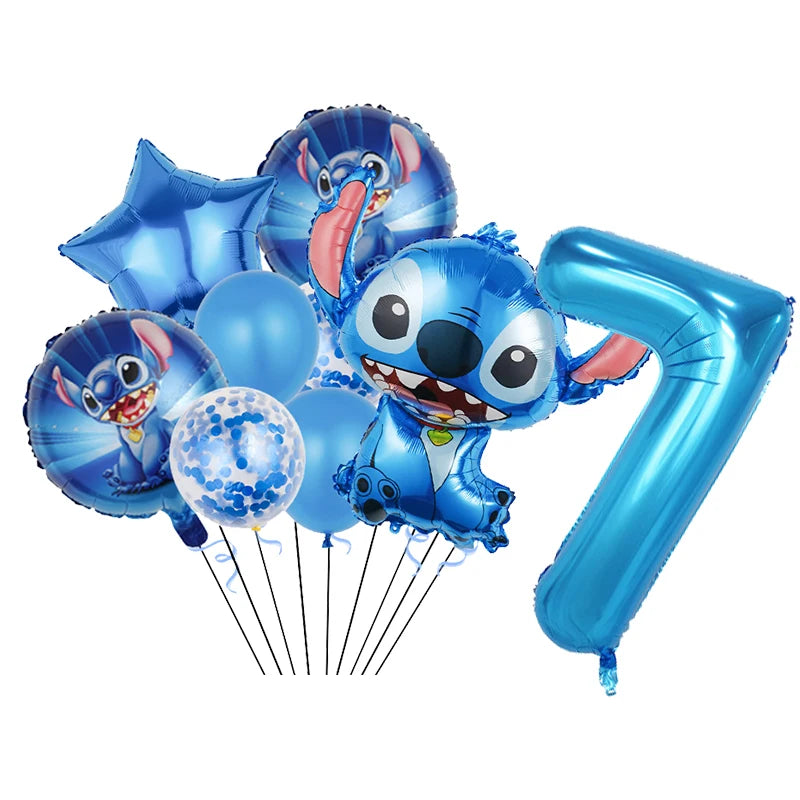 Stitch Birthday Party Decorations Tableware Cups Plates Tablecloth for Kids Foil Balloon Backdrop Lilo and Stitch Party Favors