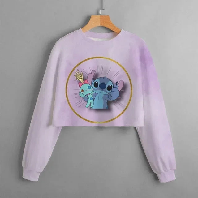 23024New Lilo & Stitch Cartoon Anime Hoodie for Boy Girl Kids 3D Print Women Clothing Coat Streetwear Sweatshirt Zipper