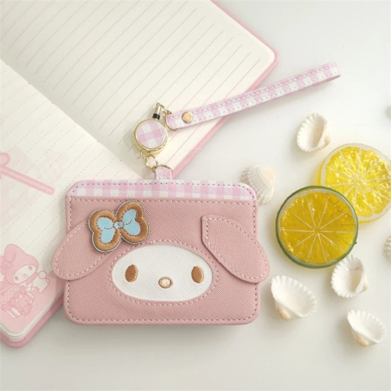 hello kitty y2k sanrio cute girl ID card storage bag Melody card holder travel passport Kuromi anime cartoon birthday gift