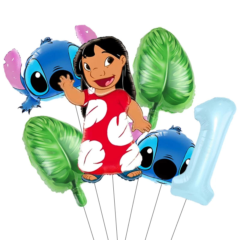 Lilo & Stitch Party Balloons Stitch Number Balloon Garland Arch Kit Baby Shower Birthday Party Decor Kids Toy Gift