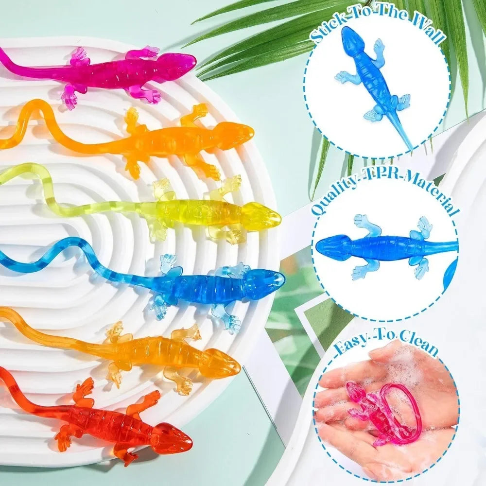 10-30PC Fun Sticky Climbing Lizard Kids Birthday Party Baby Shower Gift Pack Halloween Christmas Carnival Party Favor Decoration