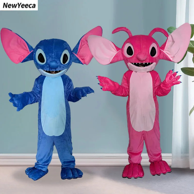 New Blue Lilo & Stitch Mascot Costume Anime Cartoon Character Advertising Fancy Dress Animal Carnival Party Adult Cosplay Suits