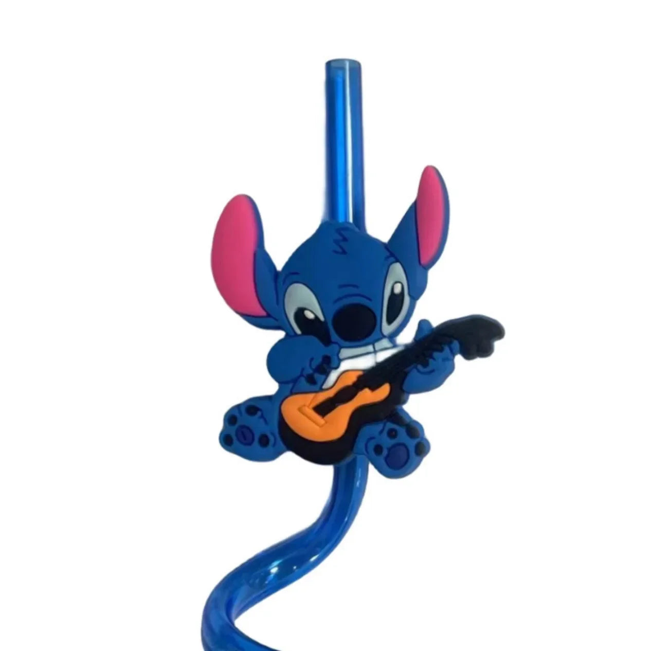 Cartoon Stitch Series Curved Straw Ice Cream Straw Soft Rubber Environmentally Friend Material Food Grade Artistic Design Straw
