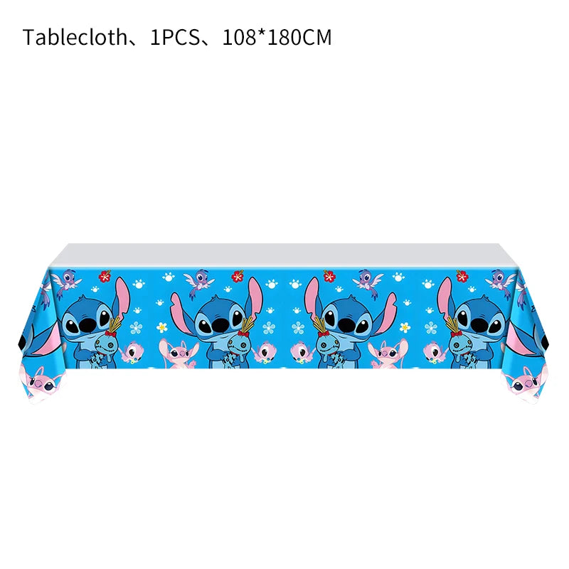 Stitch Party Supplies For Child Lilo And Stitch Birthday Party Decorations Balloons Banner Tablecloth Backdrop Tableware