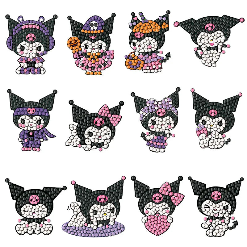 2024 New Stitch Children's Diamond Stickers Handmade Diy Point Diamond Painting Random Paste Set