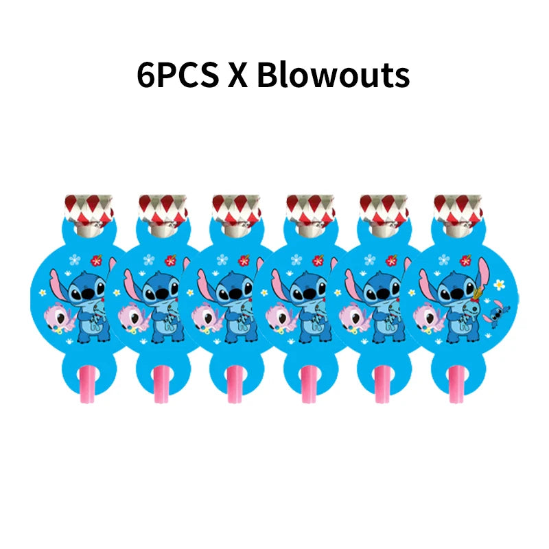 New Stitch Birthday Party Decoration Tableware Balloons Cups Plates Banner Straws Lilo And Stitch Theme Party Supplies Toy Gifts
