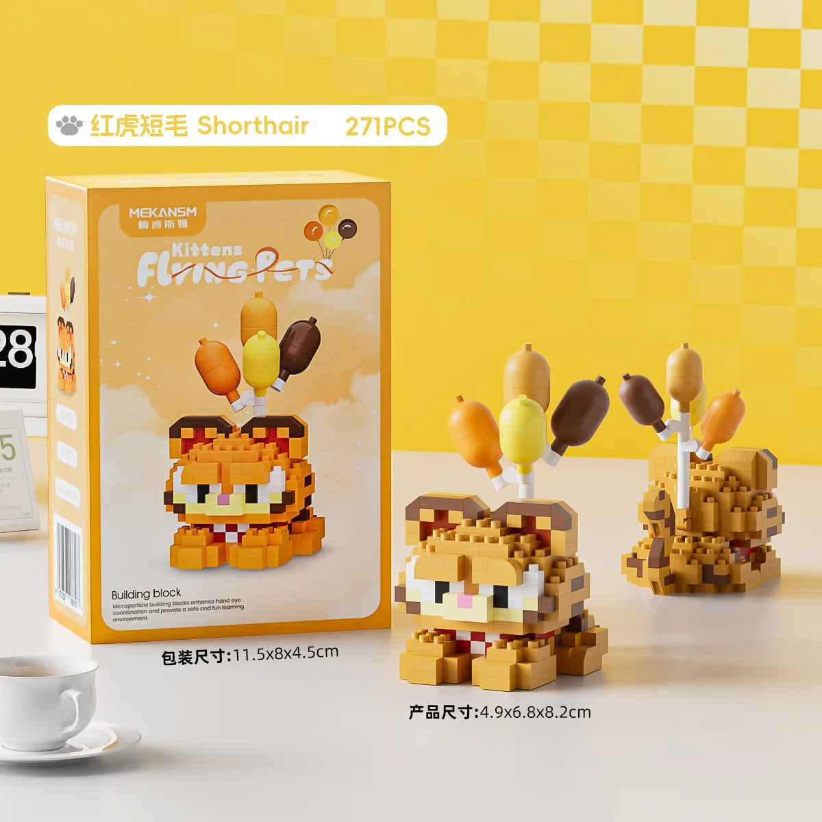 Cat Animal Brick Toy for Children Girls 8 To 10 Years Old Birthday Gifts Construction Block Set Mini Building Blocks Educational