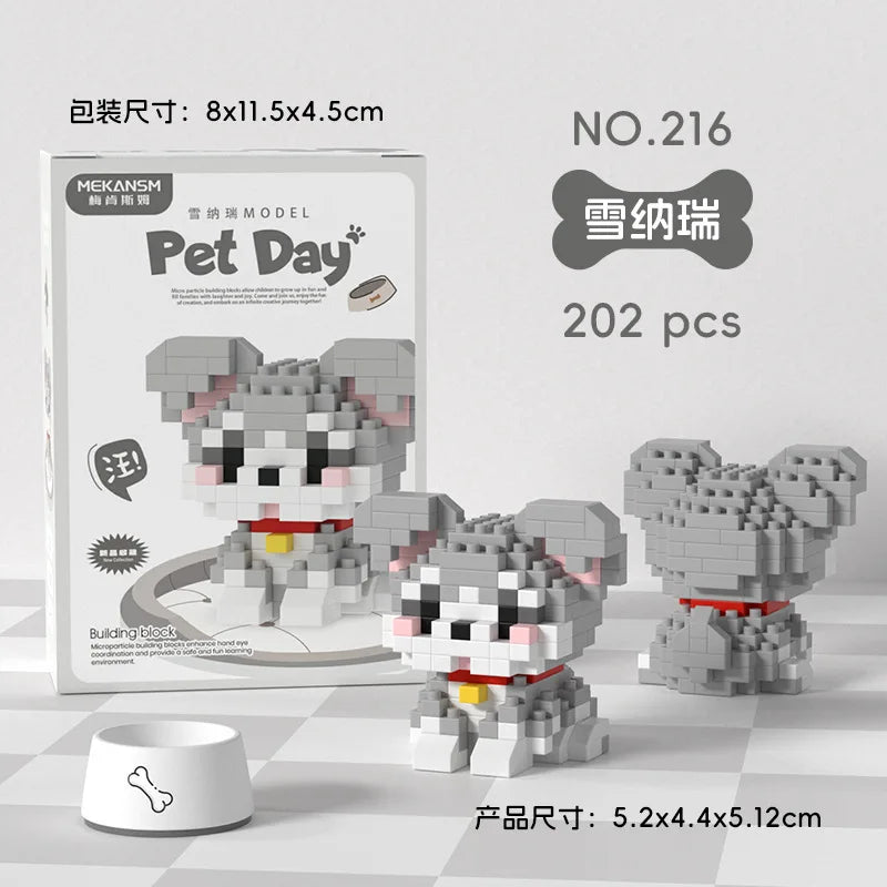 Cat Animal Brick Toy for Children Girls 8 To 10 Years Old Birthday Gifts Construction Block Set Mini Building Blocks Educational