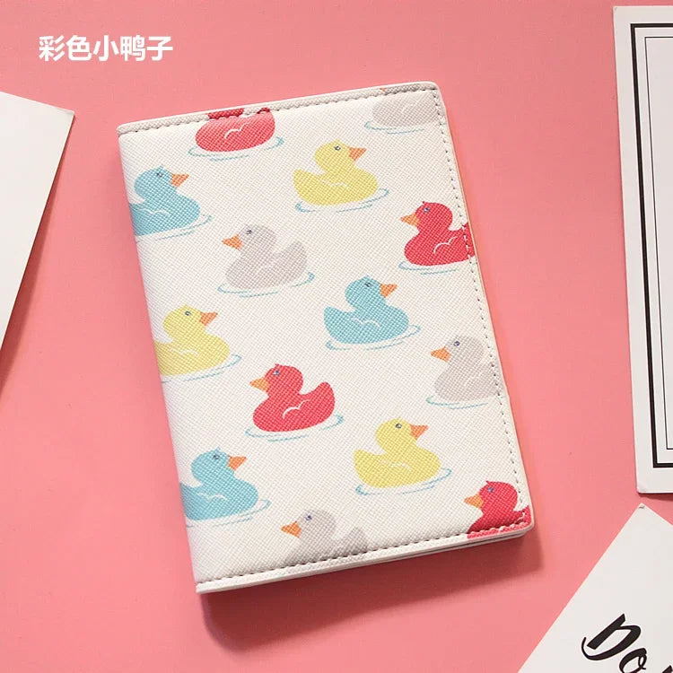 Fashion Men Women Travel Leather Passport Holder Card Case Protector Cover Floral Wallet Bags Flower Passport Cover for girls