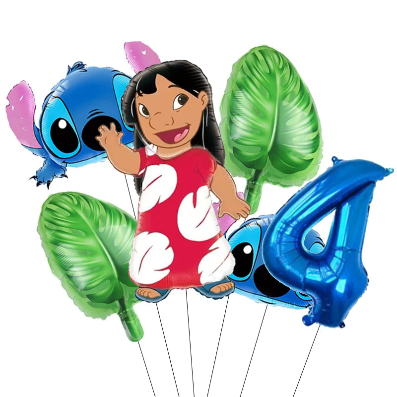 Lilo & Stitch Party Balloons Stitch Number Balloon Garland Arch Kit Baby Shower Birthday Party Decor Kids Toy Gift