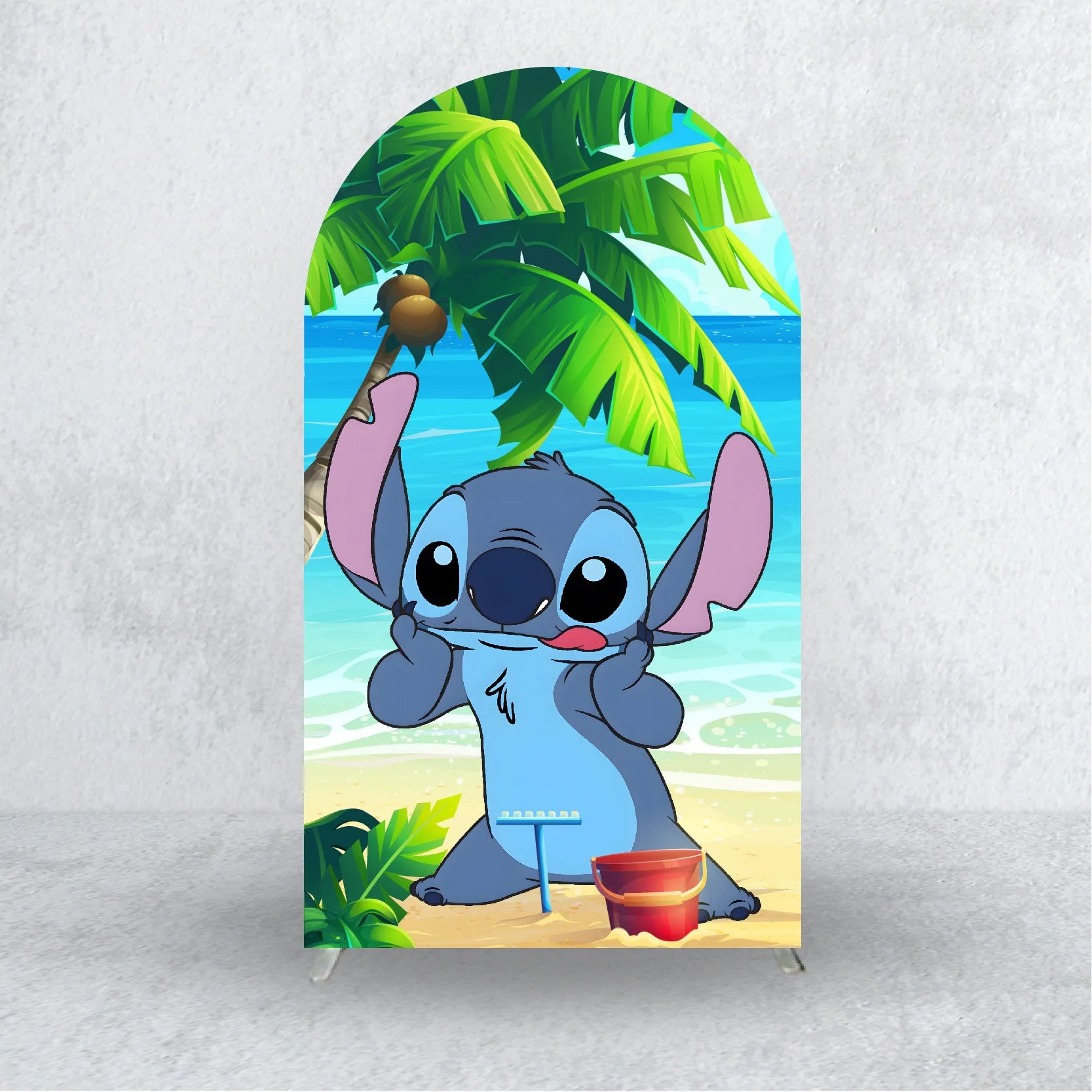 Lilo and Stitch Backdrops Arch Cover Elastic Fabric Kids Birthday Party Custom Decoration Supplies Photo Background Banner Props