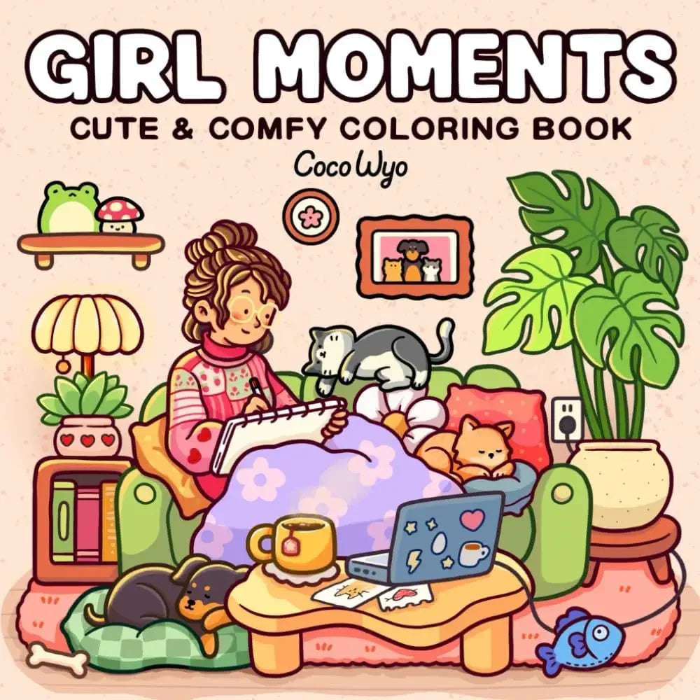 A cute coloring book suitable for children and teenagers, equipped with a cute kitchen series, suitable for relaxing both body a