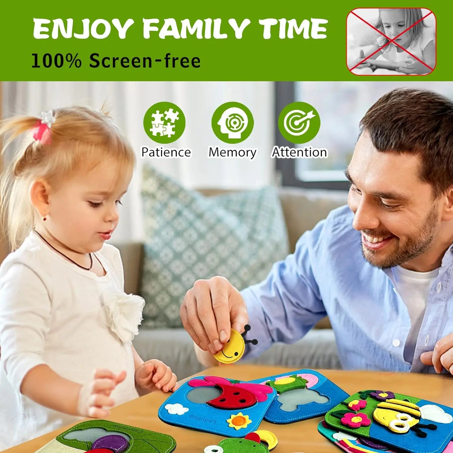 Montessori Toys Busy Book for Kids Color Shape Animal Cognition Early Education Toys Giraffe Quiet Book Fine Motor Toys