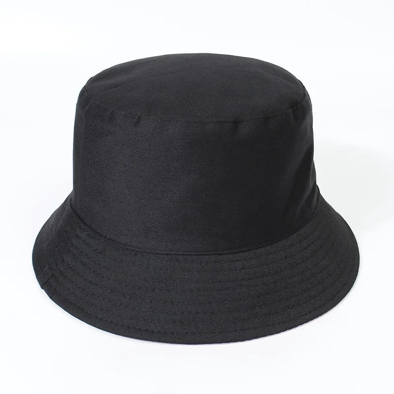 2023 Fashion Bucket Hat Women Girls Leather Solid Panama Caps Men Hiking Hat Fishing Cap Foldable Hip-Hop Street Waterproof Hat